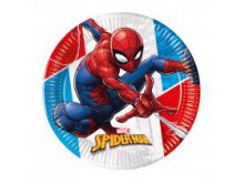 Ekologiškos lėkštutės "Spiderman super hero" (8vnt/23cm)